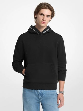 Michael Kors Logo Trim Cotton Blend Terry Hoodie