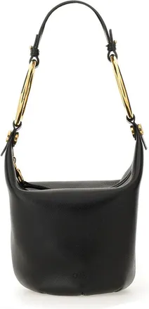 Chlo&eacute; Womens Small Bracelet Bag Black Leather Shoulder