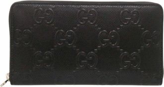 Gucci Black Leather Long Wallet (Bi-Fold) (Pre-Owned)
