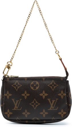 Louis Vuitton Pre-owned Womens Monogram Mini Pochette Accessoires - Brown Textile - One Size
