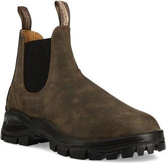Blundstone elastic-sided rubber-sole boots - unisex - Rubber/Calf Leather/Calf Suede - 45 - Brown