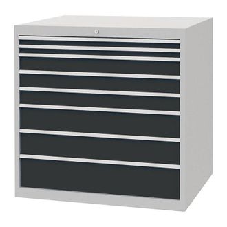 OEM Armario De Cajones A1019xl1005xf736mm Gris Claro / Gris 8 Cajones, Extensi&oacute;n Completa
