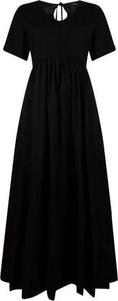 Max Mara Elegante Zwarte Lange Mouw Jurk - Dames - Casual kleedjes - Zwart - S - Kleedjes