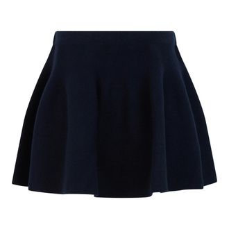 Lisa Yang Cashmere Knit Skirt - female - Lisa Yang - Short Skirts - Blue - S - Skirts