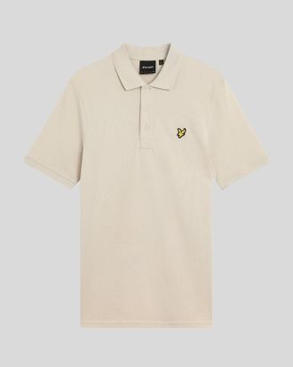Lyle & Scott katoenen poloshirt - zand