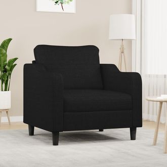 vidaXL Sill&oacute;n De Tela Negro 60 Cm Vidaxl