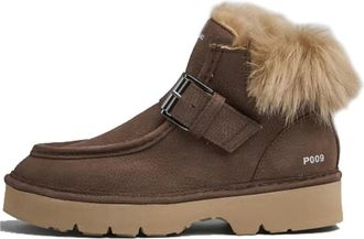 Panchic Schoenen, Dames, Bruin, 41 EU, Leer, P009 Enkelbandlaars