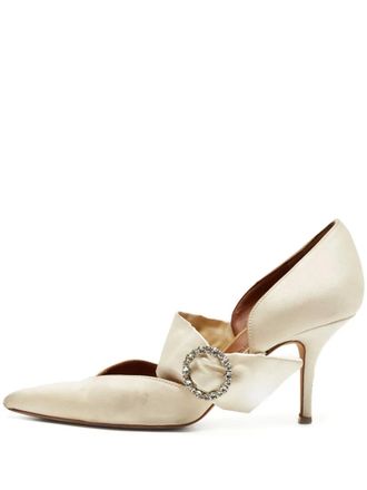 Malone Souliers 821783 White - women - Satin/Calf Leather/Calf Leather - 39.5