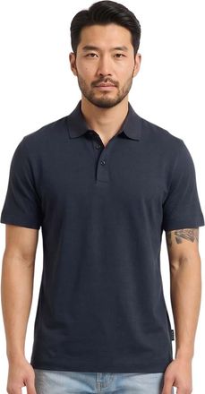 HUGO BOSS Navy Blue Solid Polos