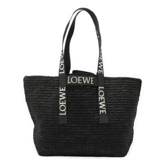 Loewe Pre-owned Raffia shoulder-bags - Dames - Vintage Shopper - Zwart - ONE Size - Vintage