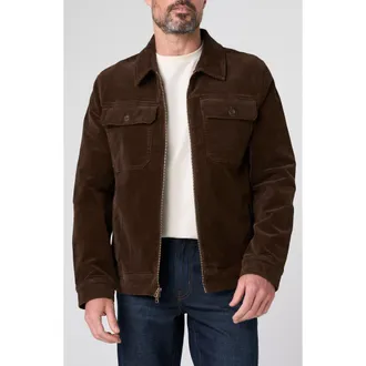Liverpool L.A. Two-Way Zip Corduroy Jacket in Brown at Nordstrom, Size X-Large