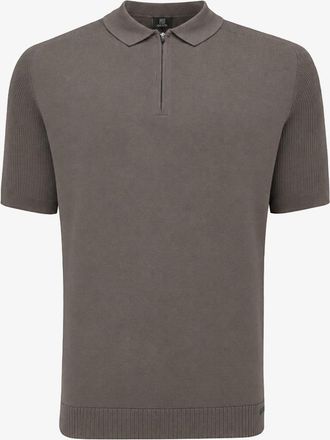 Genti Polo Half Zip | Taupe