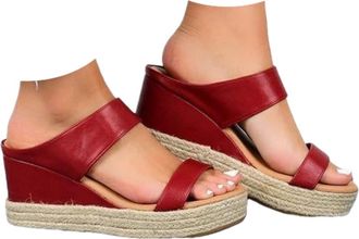 Generic Womens Espadrilles Wedge Sandals Slippers Summer Dressy Platform Sandals Comfortable Open Toe Wedges Sandal Casual Fashion Slip on Outdoor Vacation Be