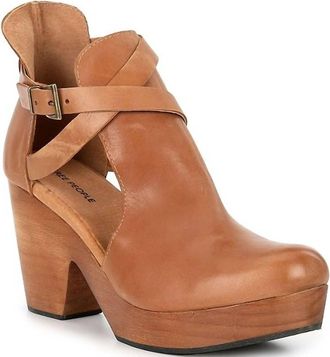 Free People Womens Ankle-Length Leather Clog In Brown
