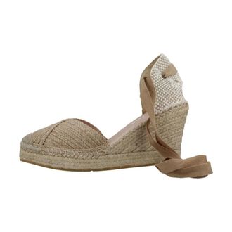 Macarena Denis 16 Wedge - Dames - Sleehakken - Bruin - 37 EU - Katoen - Schoenen