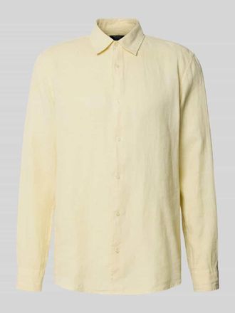 Mc Neal Leinenhemd mit Kentkragen in Hellgelb, Gr&ouml;&szlig;e XXXL