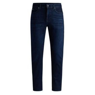 HUGO BOSS Maine Regular-Fit Jeans In Dark-Blue Denim, Size 34W-32L