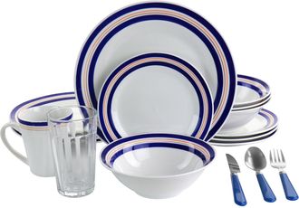 Gibson 32 Piece Ceramic Dinnerware Set in White