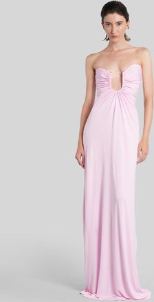 CHRISTOPHER ESBER Long Dress In Rose-pink Viscose