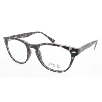 Signature Unisex Grey Rectangular Eyeglass Frames S7025MatteGreyTort52