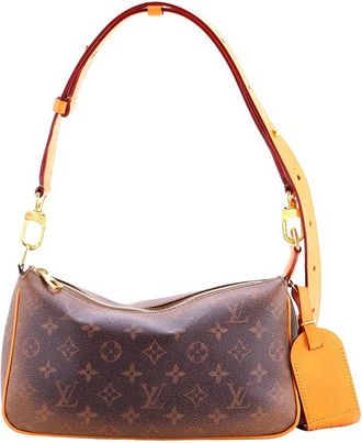 Louis Vuitton Brown Monogram Dust Leather Pochette Accessoires Nm Xl (Authentic Pre-Loved)