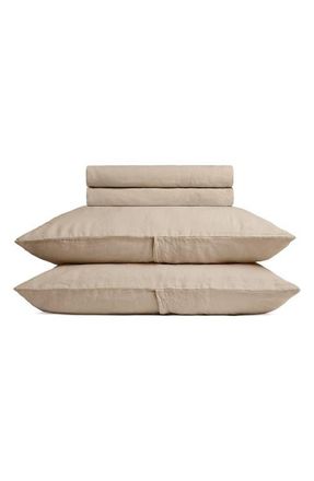 Parachute Linen Sheet Set in Toast at Nordstrom, Size Queen