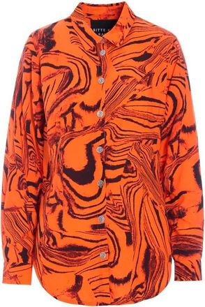 Bitte Kai Rand Shirts - Dames - Overhemden - Oranje - M - Overhemden
