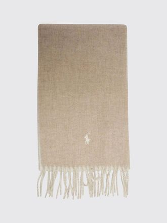 Polo Ralph Lauren Sciarpa double face in misto lana con logo ricamato