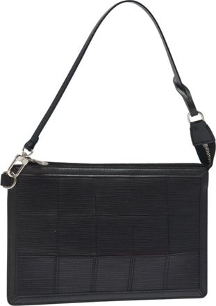 Louis Vuitton Delmonico Pochette Stretch Epi Leather Black Leather Bag (Pre-Owned)