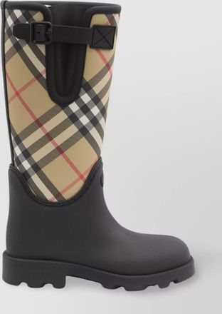 Burberry rubber check rain boots