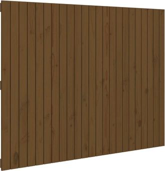 vidaXL Cabecero De Cama Pared Madera Maciza Marr&oacute;n Miel 146,5x3x110 Cm Vidaxl