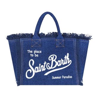 MC2 Saint Barth Colette Tote Bag - female - MC2 Saint Barth - Shopping Bags - Blue - ONE SIZE - Bags