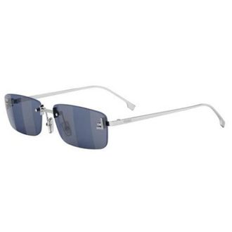 Fendi Sunglasses, unisex, Gray, 54 MM, Authentic Crystal Glasses with Premium Quality