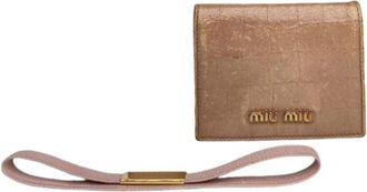 Miu Miu Pre-owned Leren Portemonnee - Dames - Vintage Accessoires - Bruin - ONE Size - Leer - Vintage