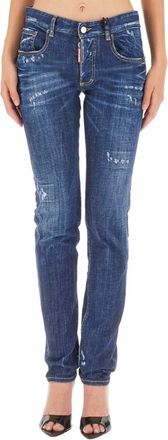 Dsquared2 Slim Fit Jeans - Dames - Slim Fit Jeans - Blauw - XS - Katoen - Jeans