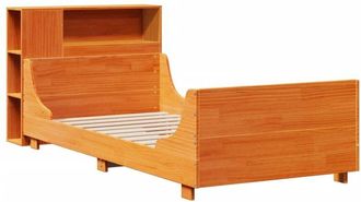 vidaXL Vidaxl - Estructura De Cama Sin Colch&oacute;n Madera Maciza Marr&oacute;n 75x190 Cm