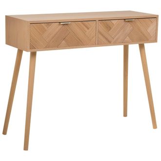 Wanderlust Deco Recibidor De Madera Con 2 Cajones Marron 99x34x78