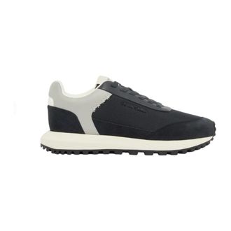 Emporio Armani Sneakers, male, Blue, Size: 10 1/2 US Cordura Sneakers with Suede Details and Side Logo