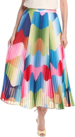 T Tahari Pleated Midi Skirt