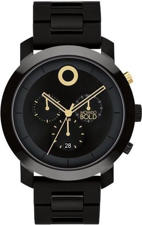Movado Trend Impulse Chronograph Quartz Black Dial Mens Watch 3601064