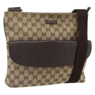 Gucci Pre-owned Cross Body Bags, female, Beige, Size: ONE SIZE Pre-owned Vintage Shoulder Bag