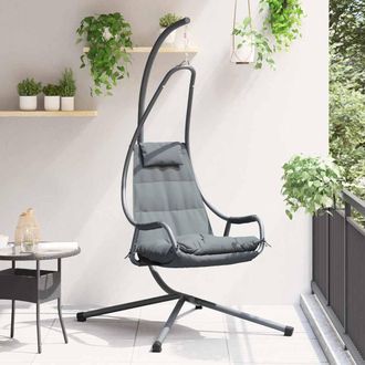 vidaXL Vidaxl Sedia Uovo Sospesa Antracite 94 X 107 X 196.5 Cm Acciaio
