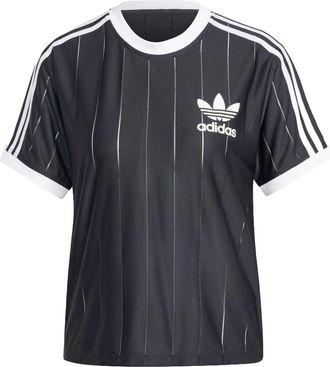 adidas (WMNS) adidas Adicolor 3-Stripes Pinstripe T-shirt Asia Sizing Black IX5505