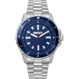 DKNY Sport Bracelet Watch, 43mm in Dark Blue/Stainless Steel at Nordstrom