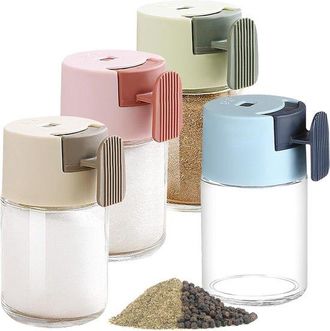 OEM Salero, 4 Piezas, 100 Ml, Medici&oacute;n Precisa De 0,5 Gramos, Mini Salero, Molinillo De Sal Y Pimienta, Se Puede Usar Como Salero O Azucarero