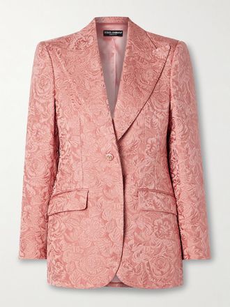 Dolce & Gabbana Blazer In Cloqué Turlington - Rosa