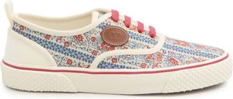 Valentino Garavani Beige Nojoke Sneakers met Logo - Heren - Sneakers - Veelkleurig - 44 EU - Katoen - Schoenen