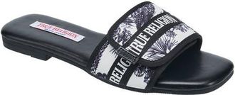 True Religion Women Missy Logo Adjustable Sandal in Black at Nordstrom, Size 10