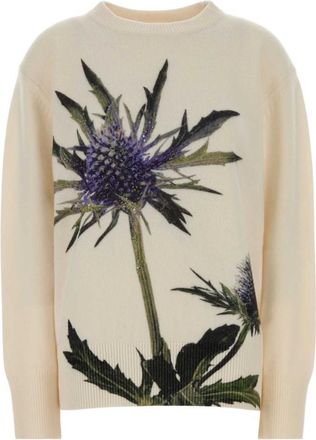 Blumarine Off White Floral Sweater