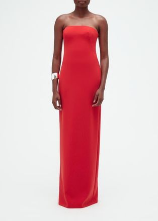 Amsale Stretch Crepe Column Dress in Persimmon at Nordstrom, Size 16